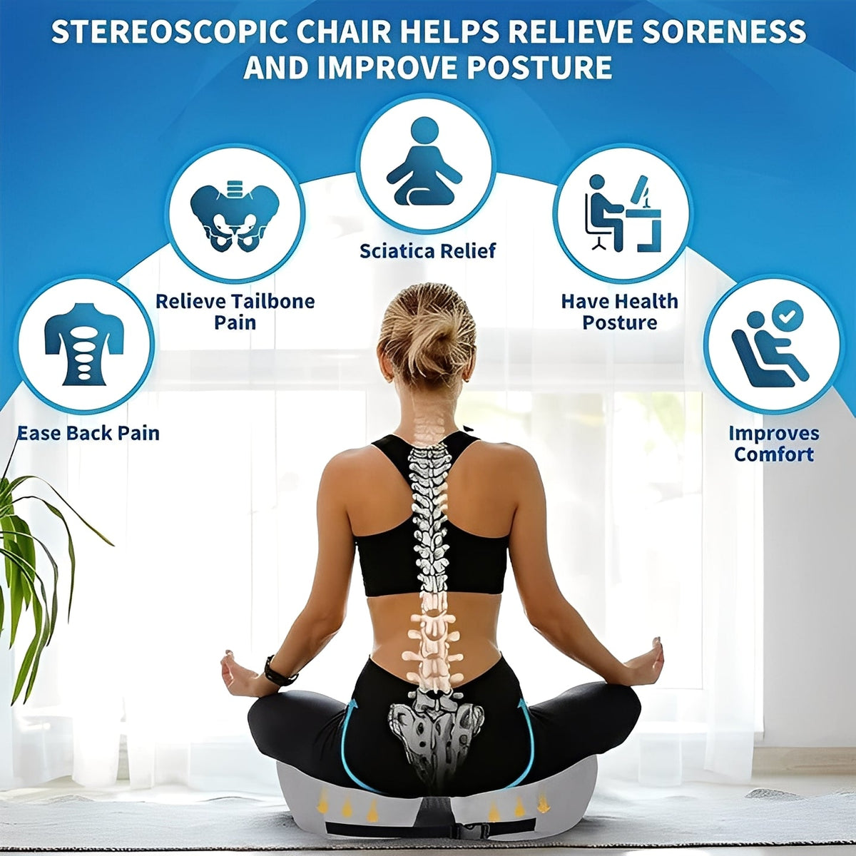 Memory Foam Seat Cushion for Adjustable Sitting Comfort