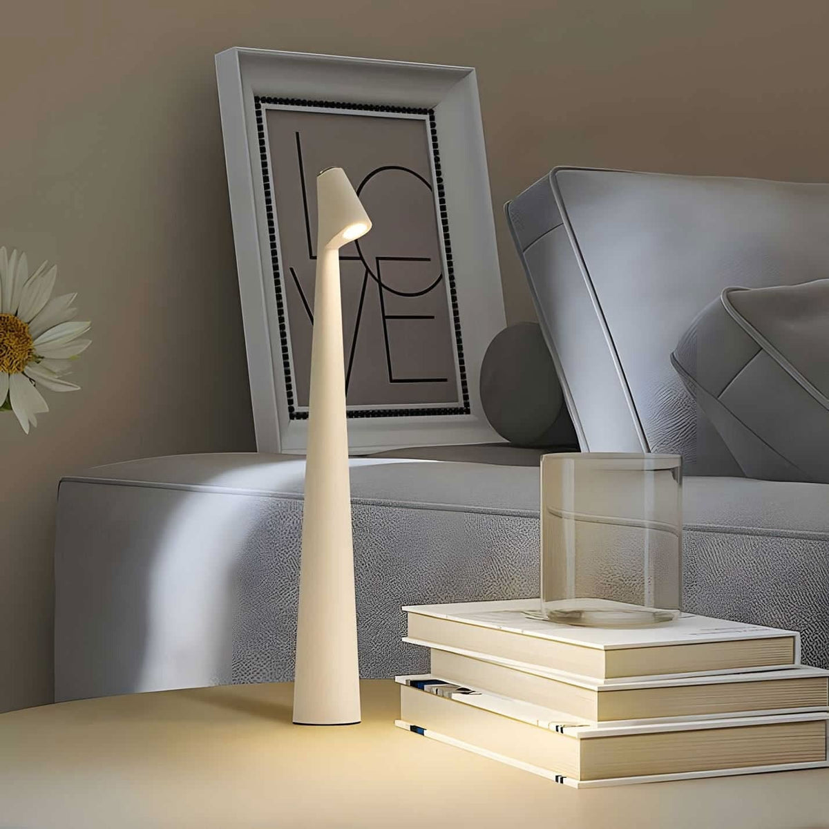 USB Charging Aluminum Desk Lamp – Cordless with 3 Brightness Levels