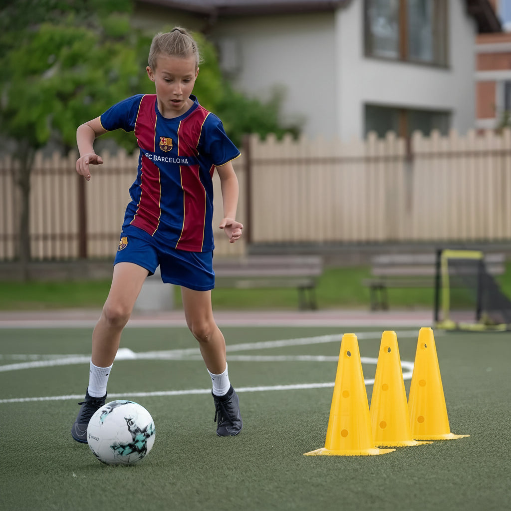 Guided Video Workout Program on Football Training Mat