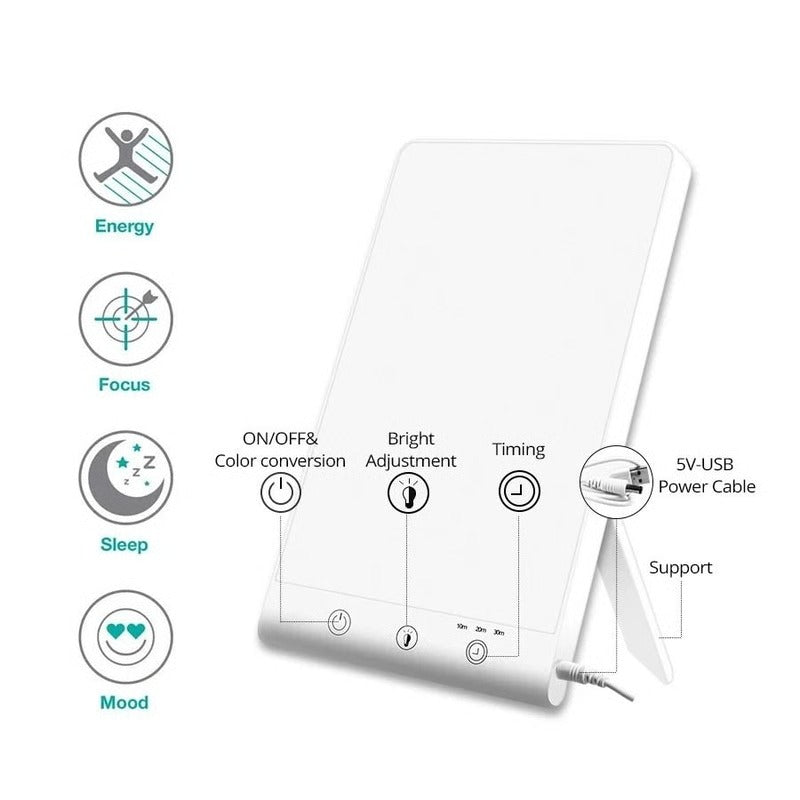 Seasonal Mood Support Light Therapy Lamp with 5V Adjustable Brightness