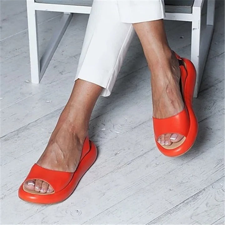 Women's Open Toe Sandals Featuring Stretchy Elastic Straps