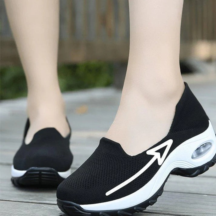 Women's Lightweight Mesh Sneakers Featuring Arch Support and Air Cushion