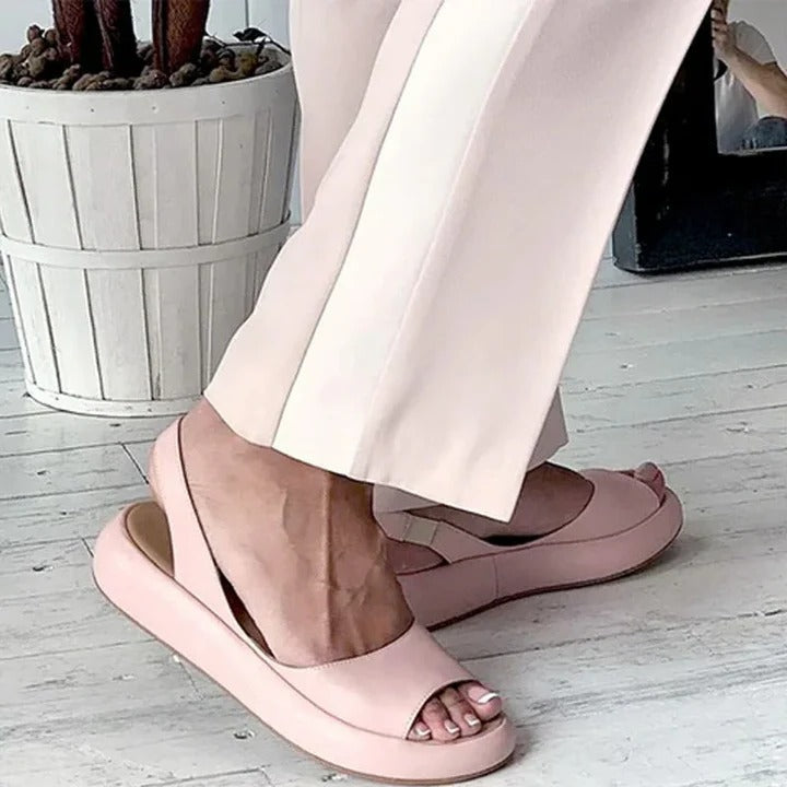 Women's Open Toe Sandals Featuring Stretchy Elastic Straps