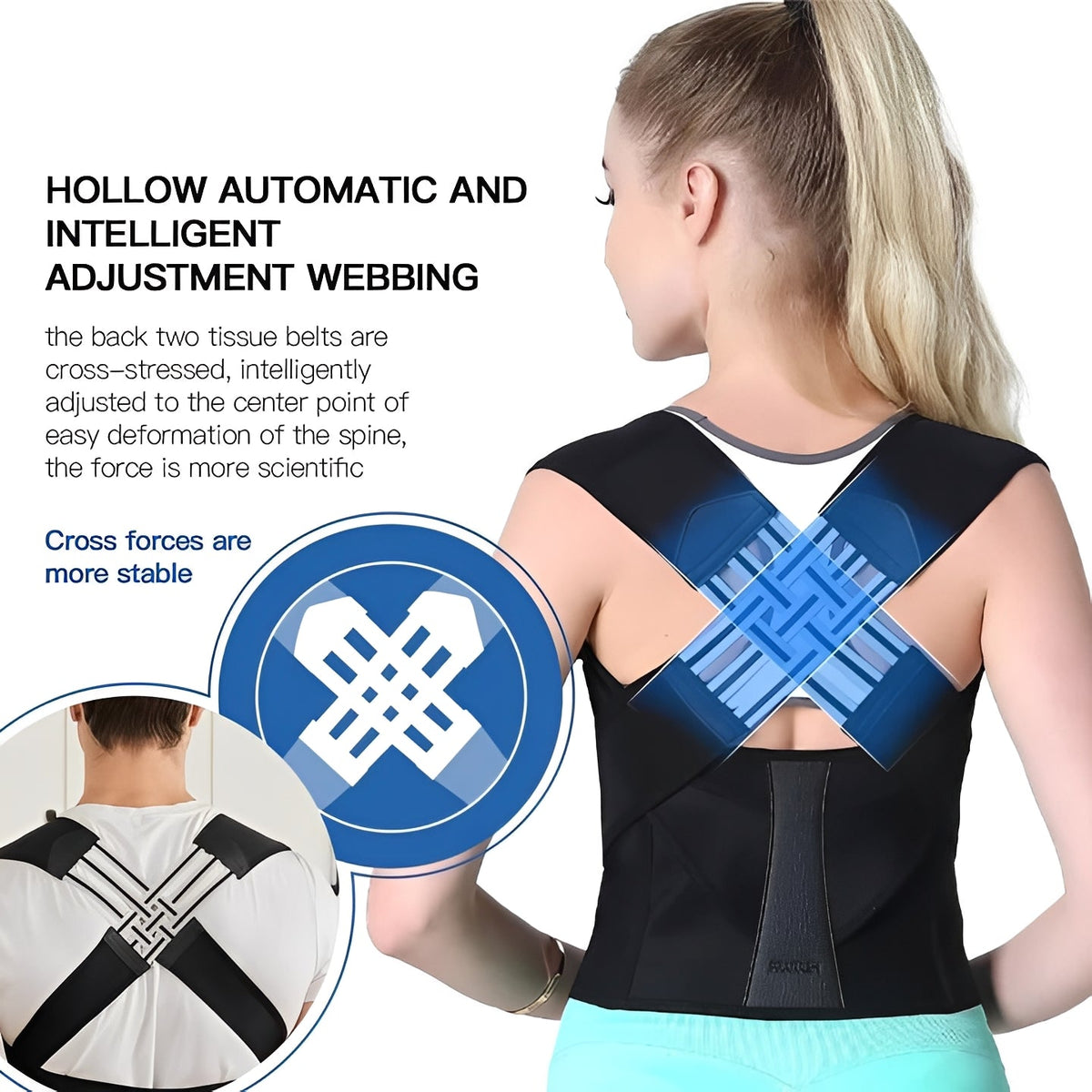 Adjustable Shoulder Strap Posture Corrector – Lightweight Support