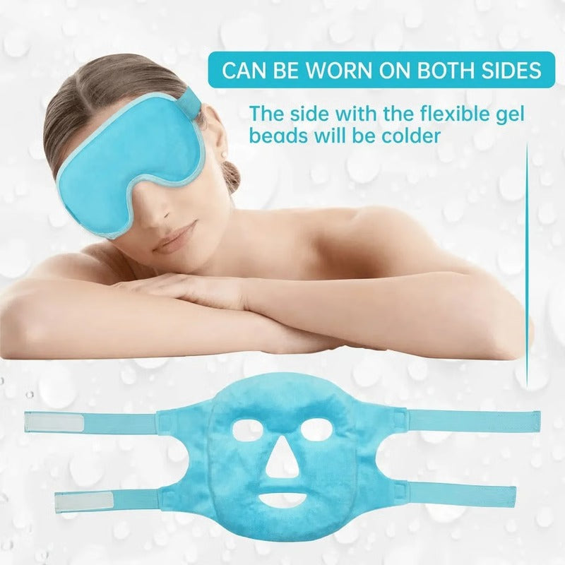 Dual Temperature Therapy Gel Face and Eye Wrap for Swelling Relief