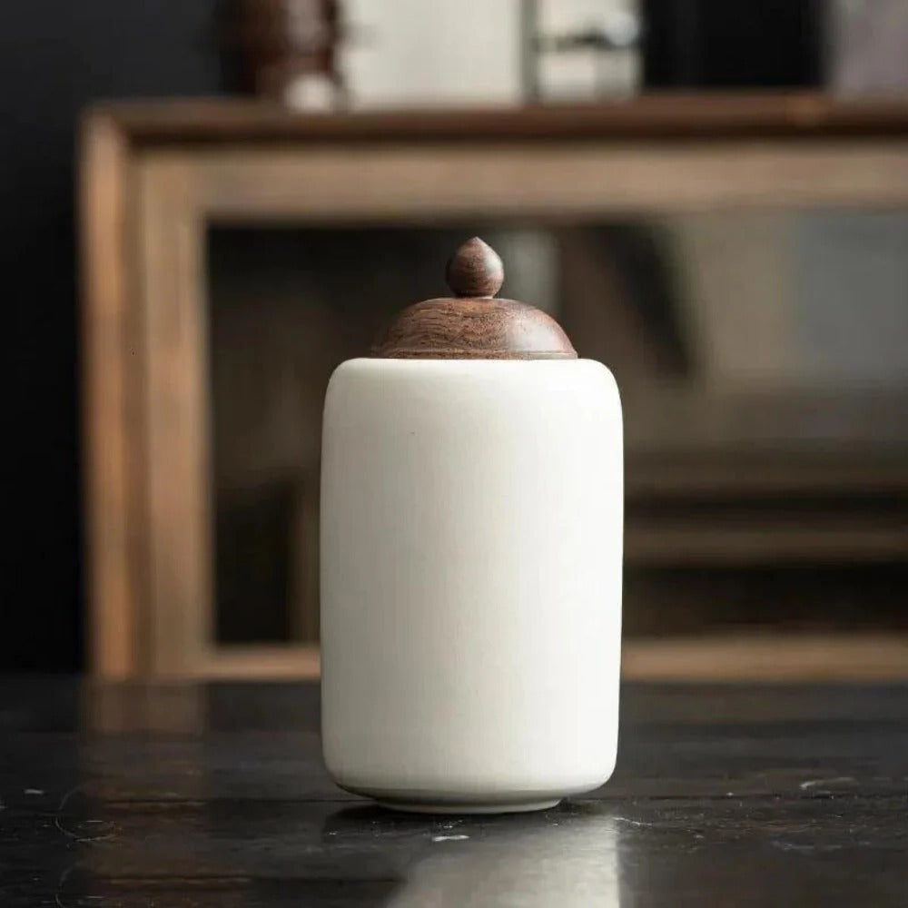 Secure Lid Ceramic Urn for Pet Ashes - Memorial Keepsake
