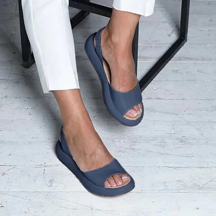 Women's Open Toe Sandals Featuring Stretchy Elastic Straps