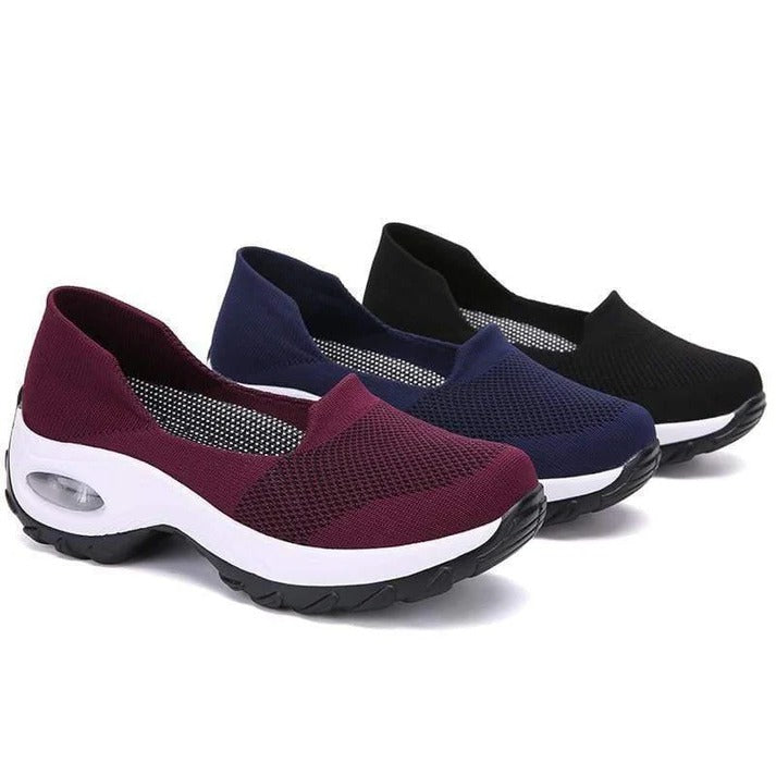 Women's Lightweight Mesh Sneakers Featuring Arch Support and Air Cushion