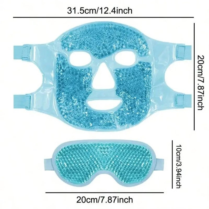 Dual Temperature Therapy Gel Face and Eye Wrap for Swelling Relief