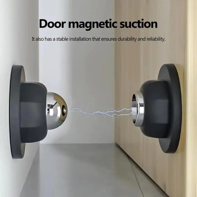 Stainless Steel Magnetic Door Stopper with Strong Grip