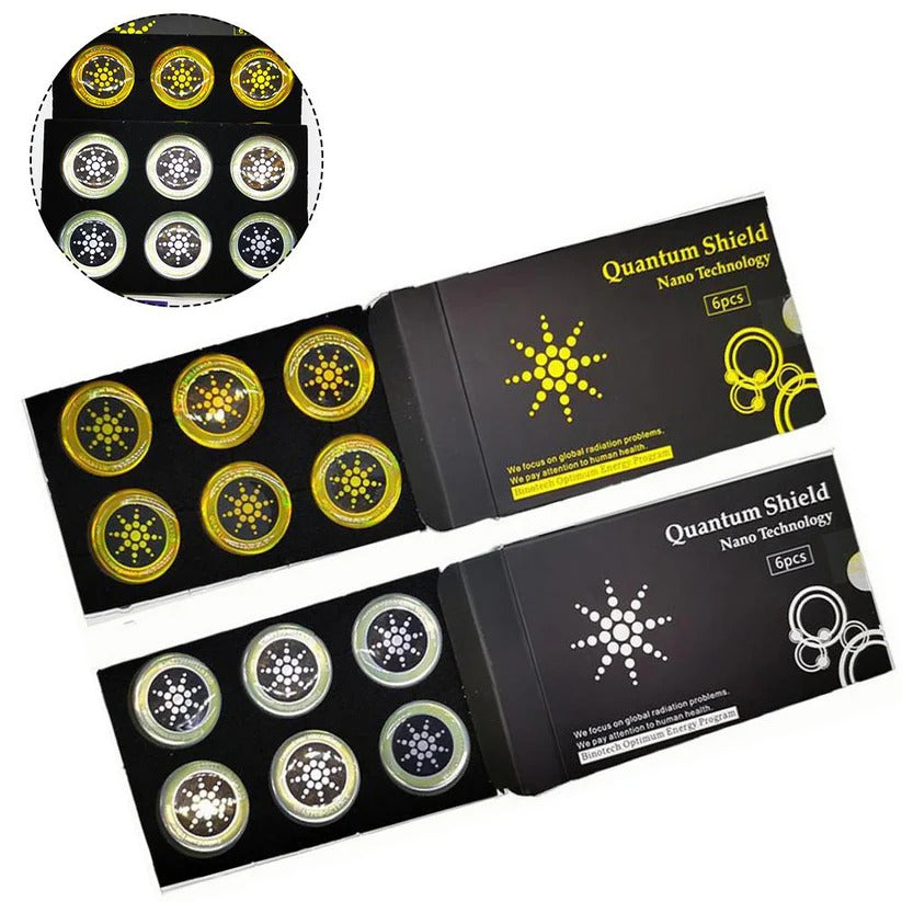 6-Pack of EMF Protection Stickers for Mobile Devices and Laptops