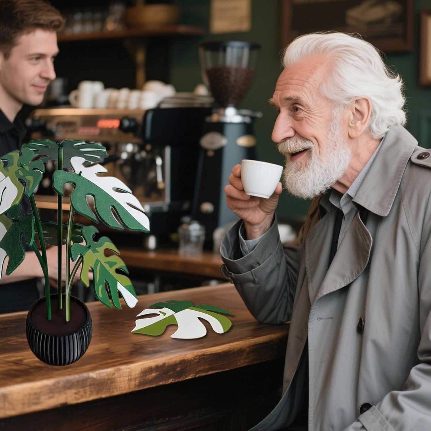 Monstera Leaf Coaster – Dual Purpose Decor and Surface Protector