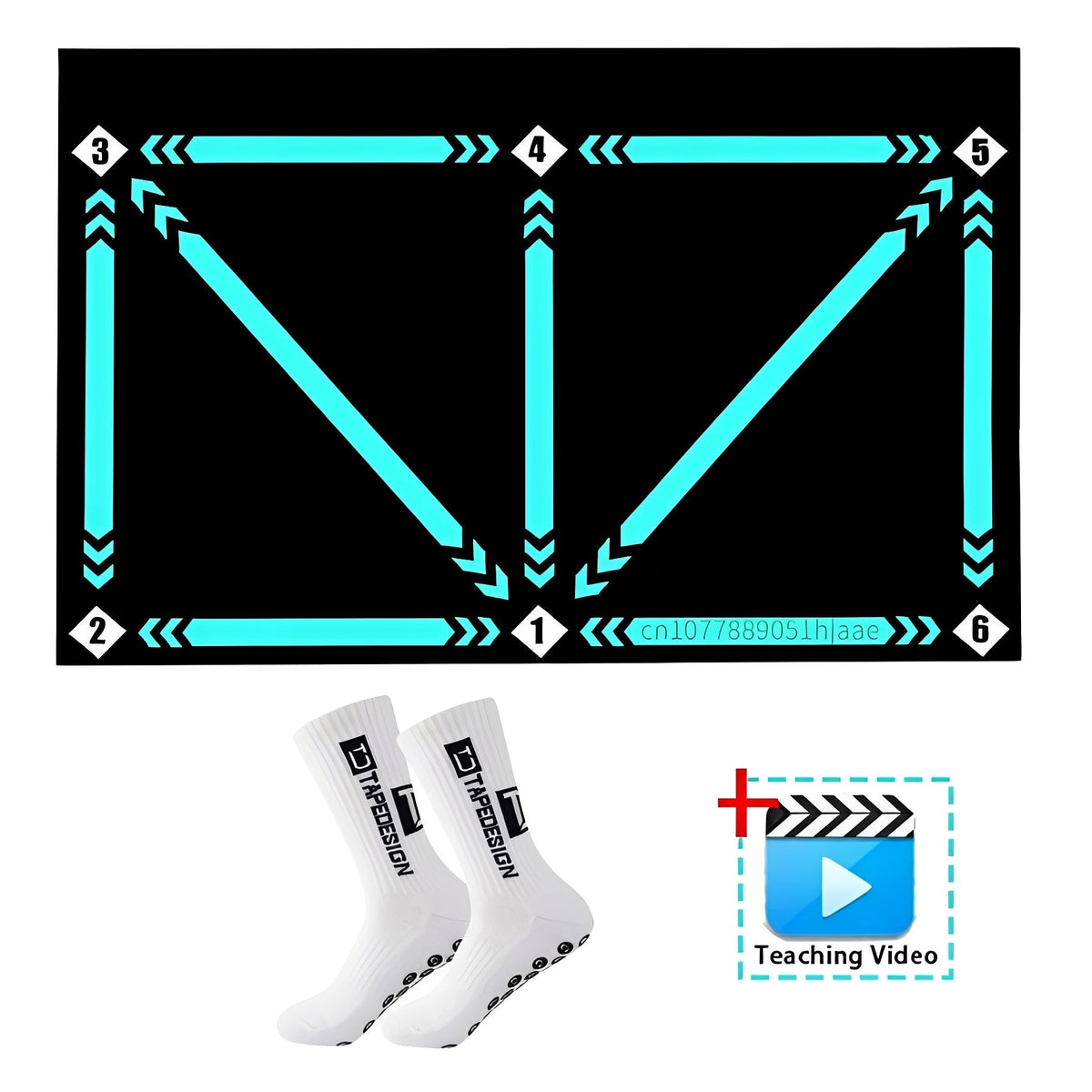 Guided Video Workout Program on Football Training Mat