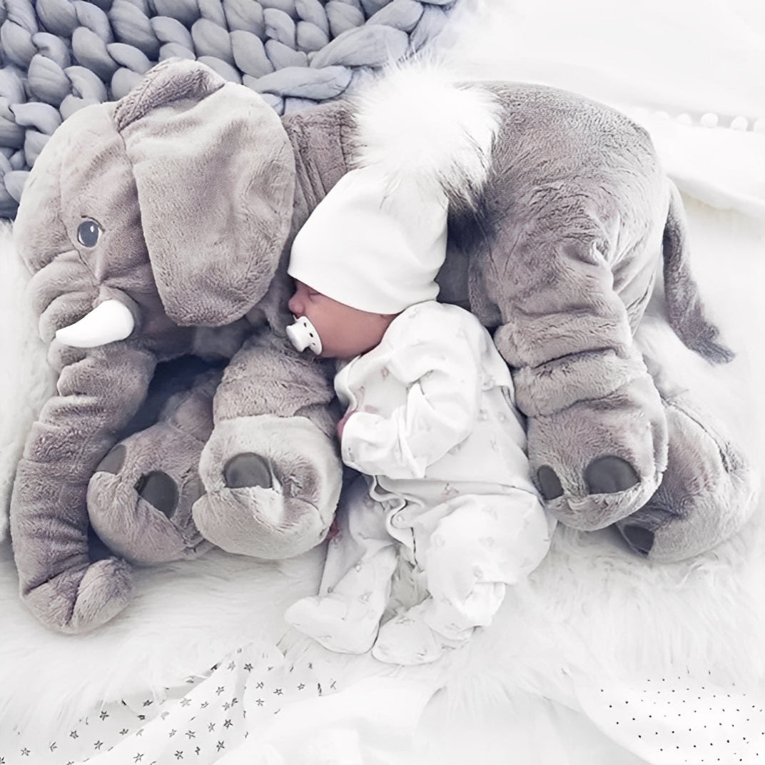 Support Pillow for Lounging and Play - Elephant Plush Design