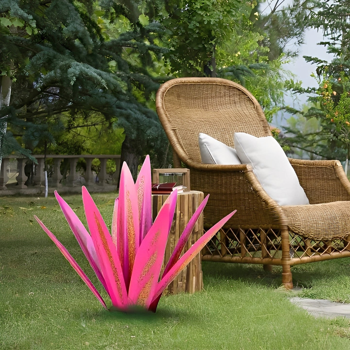 Agave Americana Metal Garden Ornament for Indoor or Outdoor Use