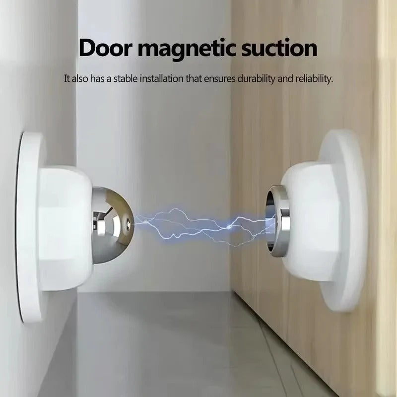 Stainless Steel Magnetic Door Stopper with Strong Grip