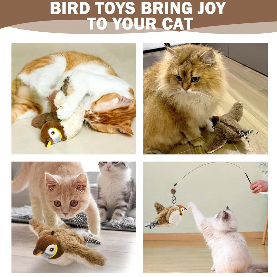 Interactive Motion Sensor Cat Toy with Hanging String - Flapping Bird
