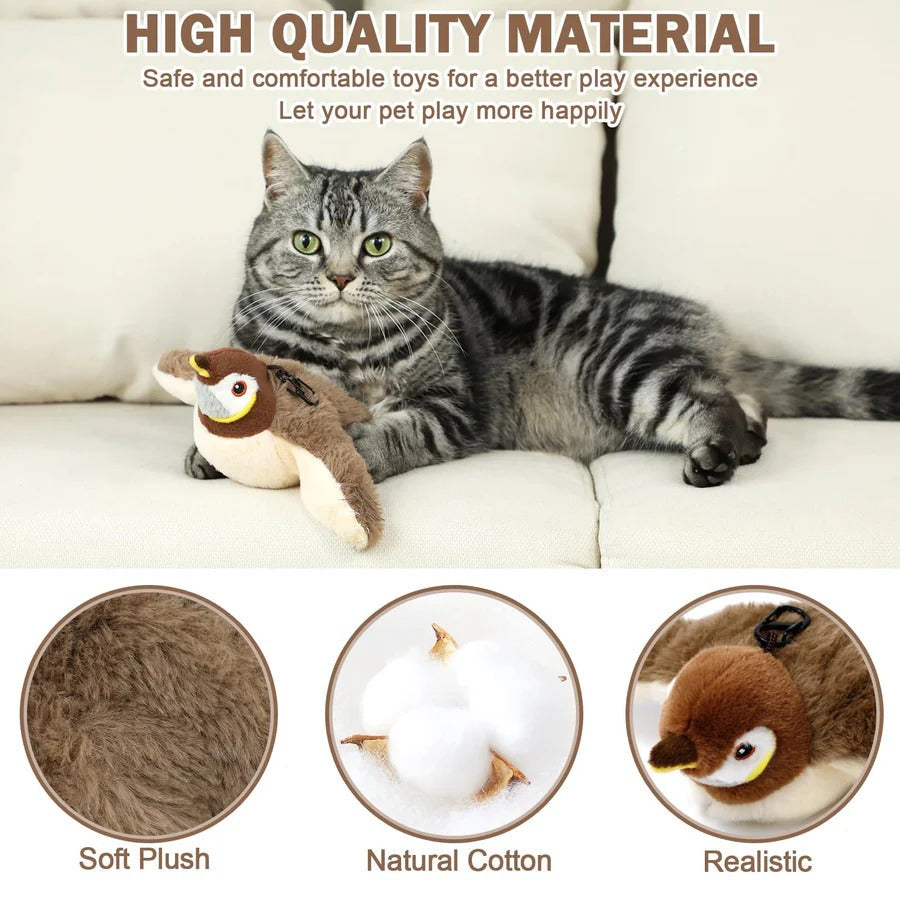 Interactive Motion Sensor Cat Toy with Hanging String - Flapping Bird