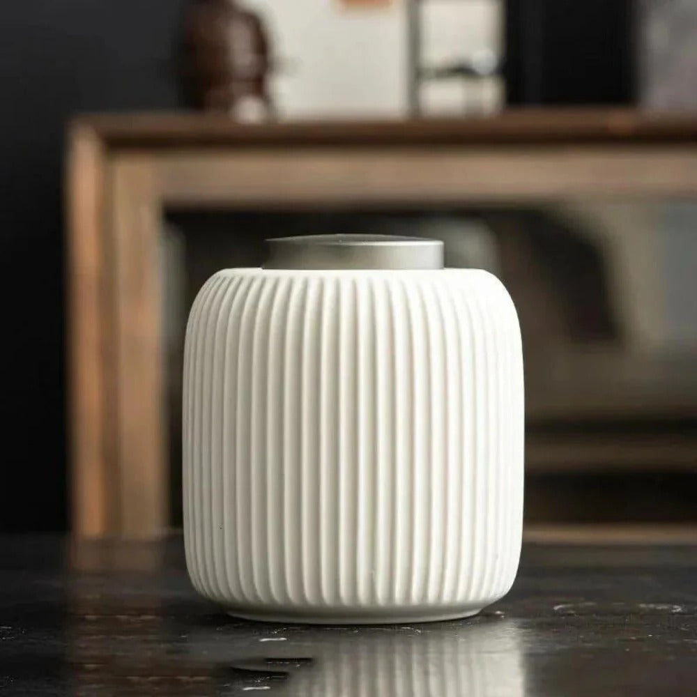Secure Lid Ceramic Urn for Pet Ashes - Memorial Keepsake