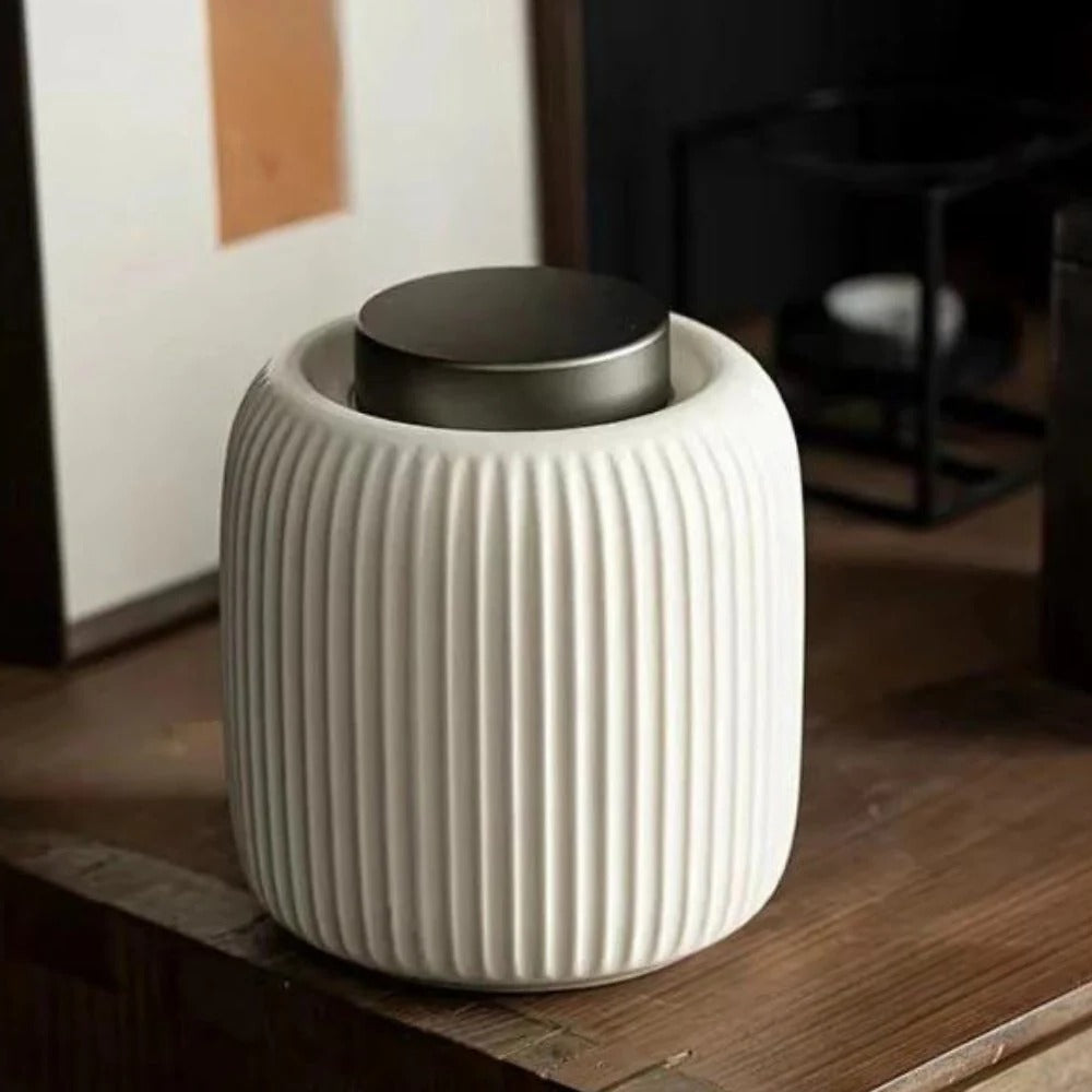 Secure Lid Ceramic Urn for Pet Ashes - Memorial Keepsake