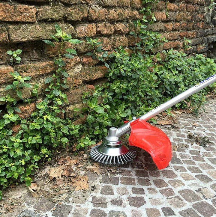 Weed Brush Trimmer Head in Carbon Steel – Twisted Wire Tool for Patios, Driveways & Paving Joints