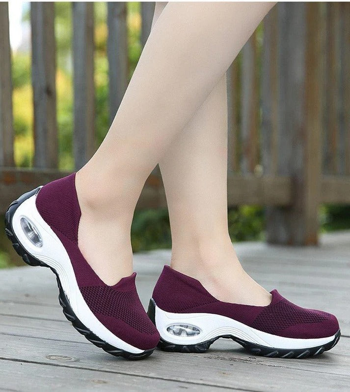 Women's Lightweight Mesh Sneakers Featuring Arch Support and Air Cushion