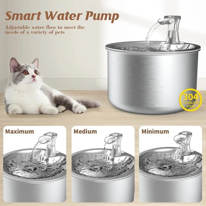 Motion Sensor Cat Water Fountain with Filtration System
