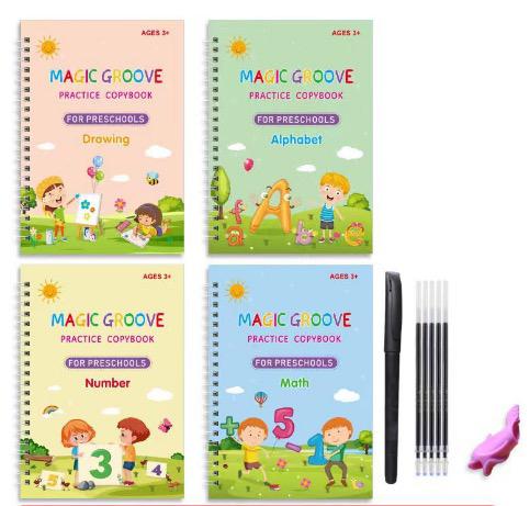 Children's 4-Pack Notebook Set with Pens for Ages 3 and Older