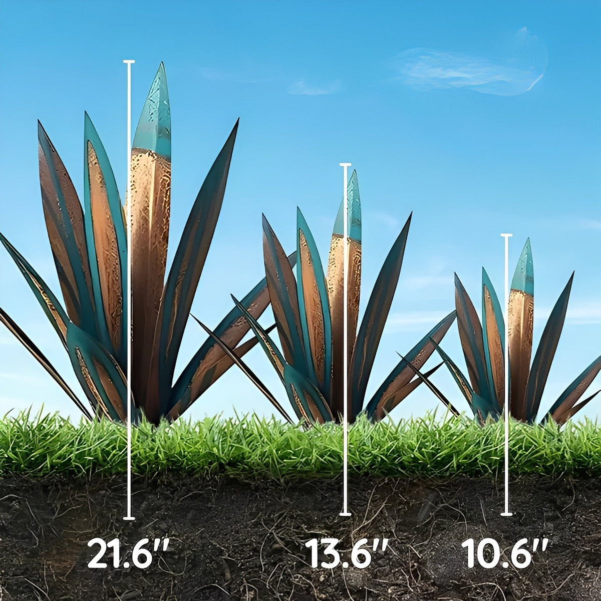 Agave Americana Metal Garden Ornament for Indoor or Outdoor Use