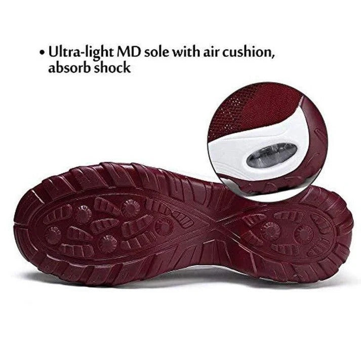 Women's Lightweight Mesh Sneakers Featuring Arch Support and Air Cushion