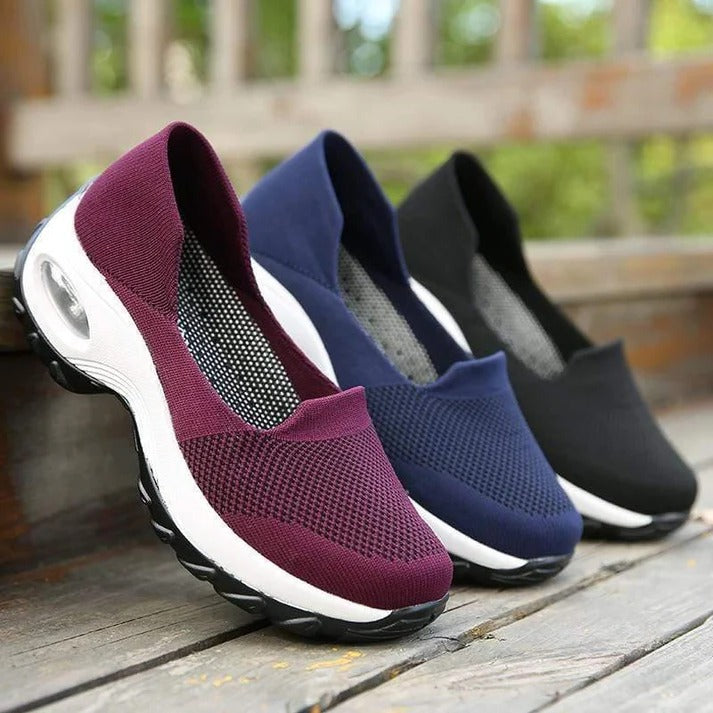 Women's Lightweight Mesh Sneakers Featuring Arch Support and Air Cushion