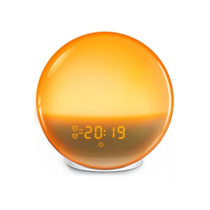 Alarm Clock with Sunrise Simulation and Natural Sound Features