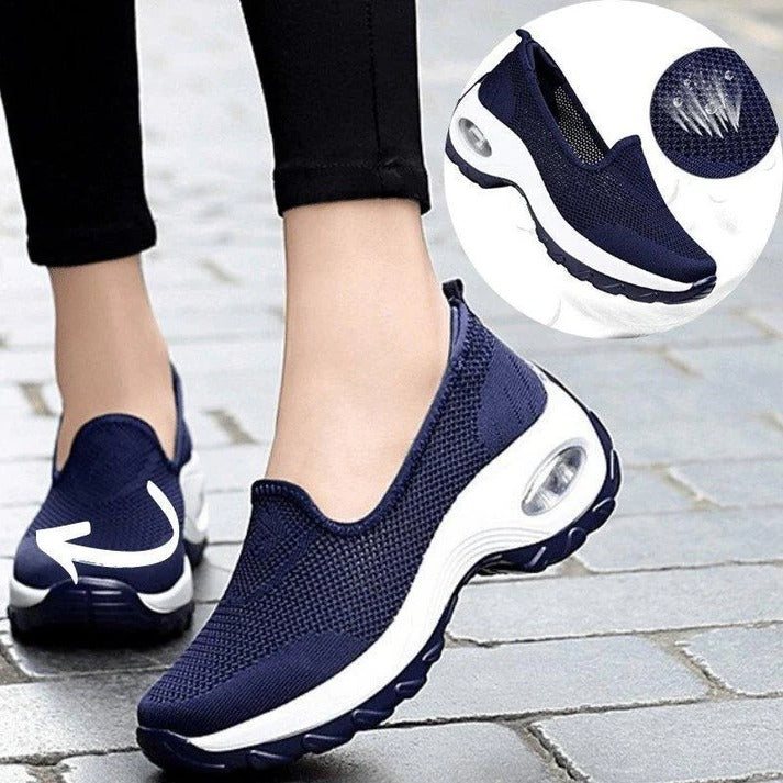 Women's Lightweight Mesh Sneakers Featuring Arch Support and Air Cushion