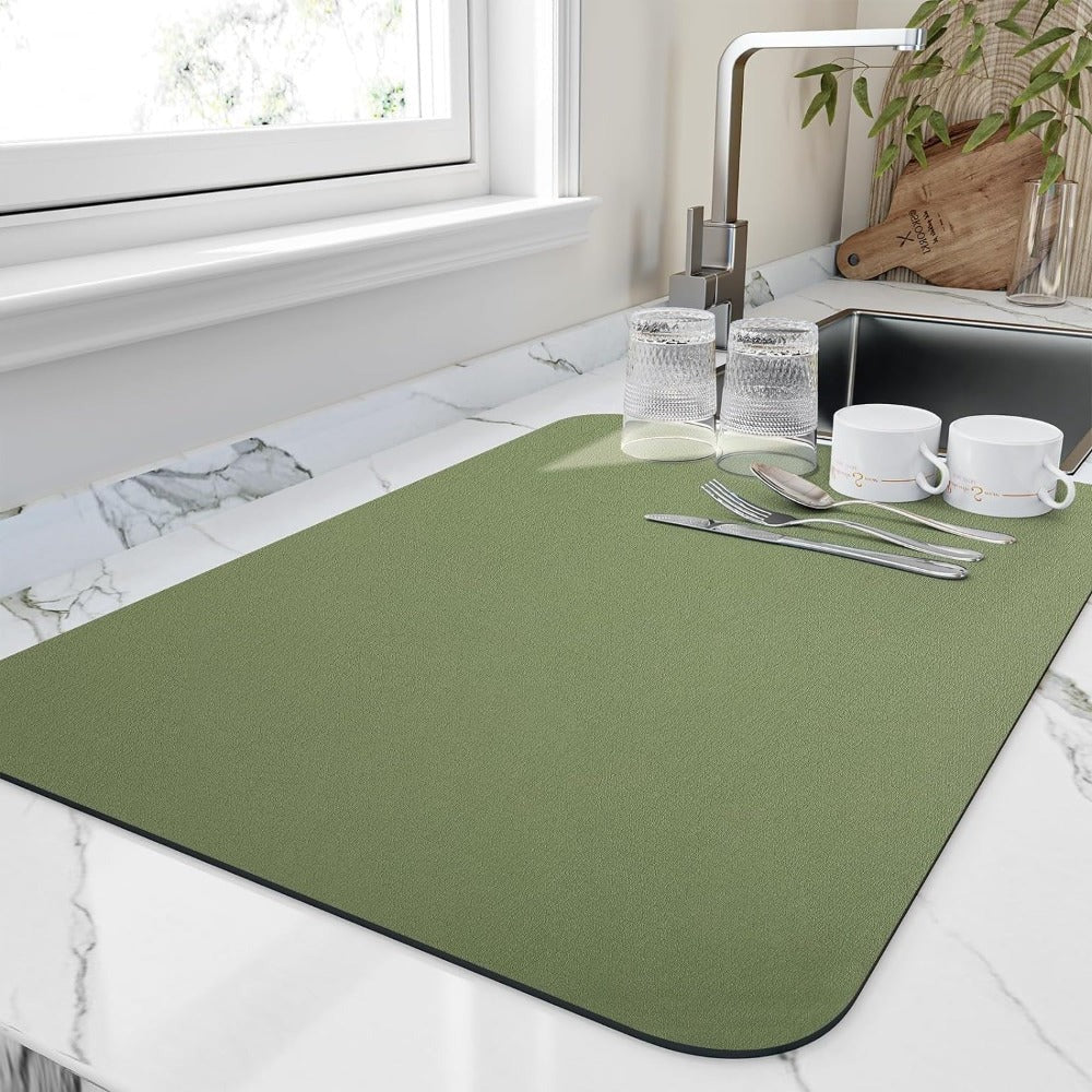 Kitchen Countertop Drying Mat – Highly Absorbent Dish Drying Pad