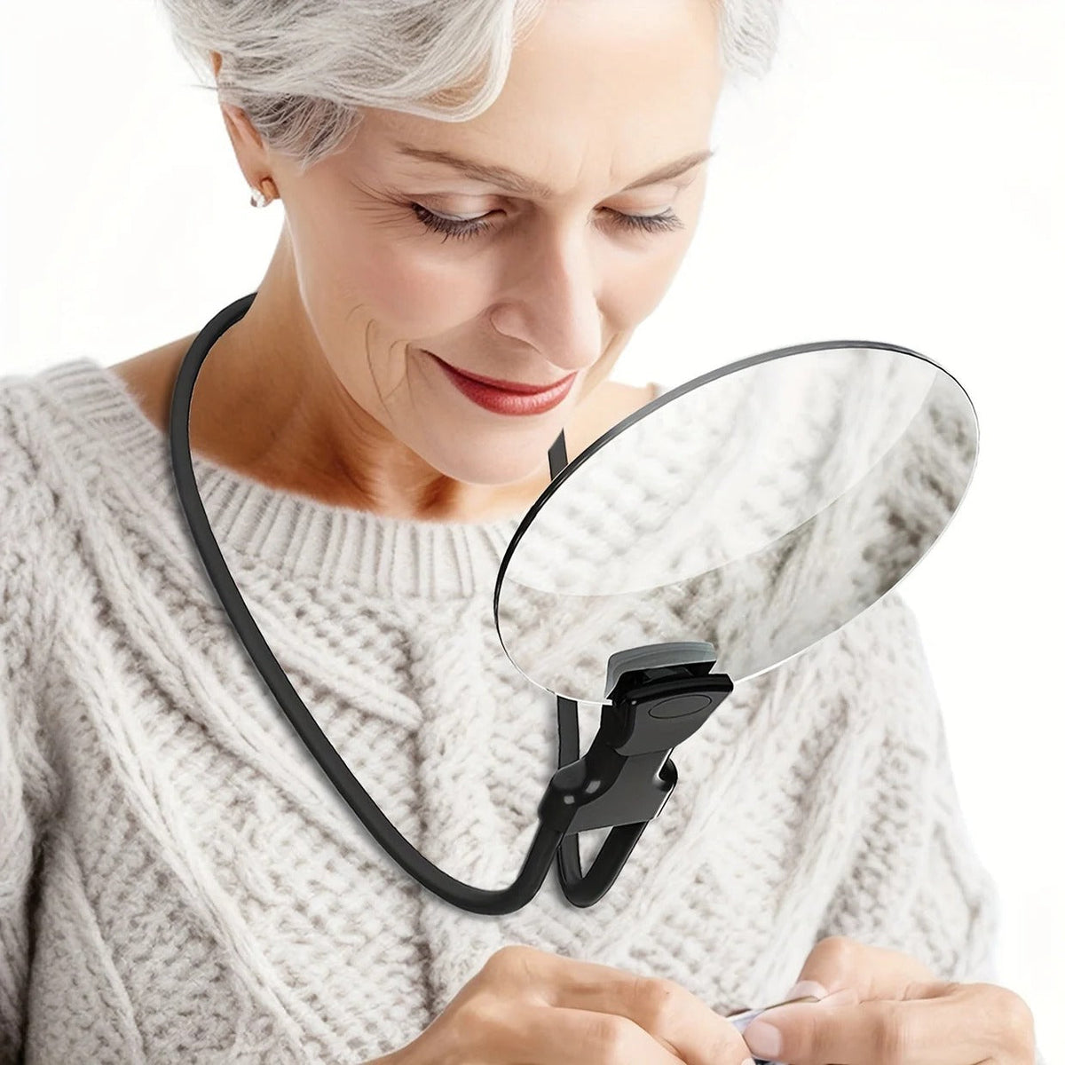 Hands-Free Magnifier with 5X Power and Adjustable Neck Strap