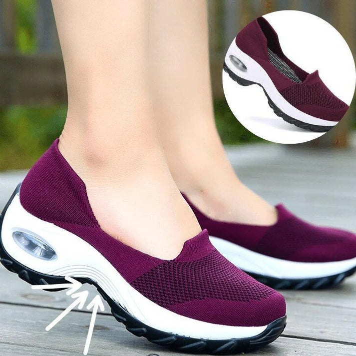 Women's Lightweight Mesh Sneakers Featuring Arch Support and Air Cushion