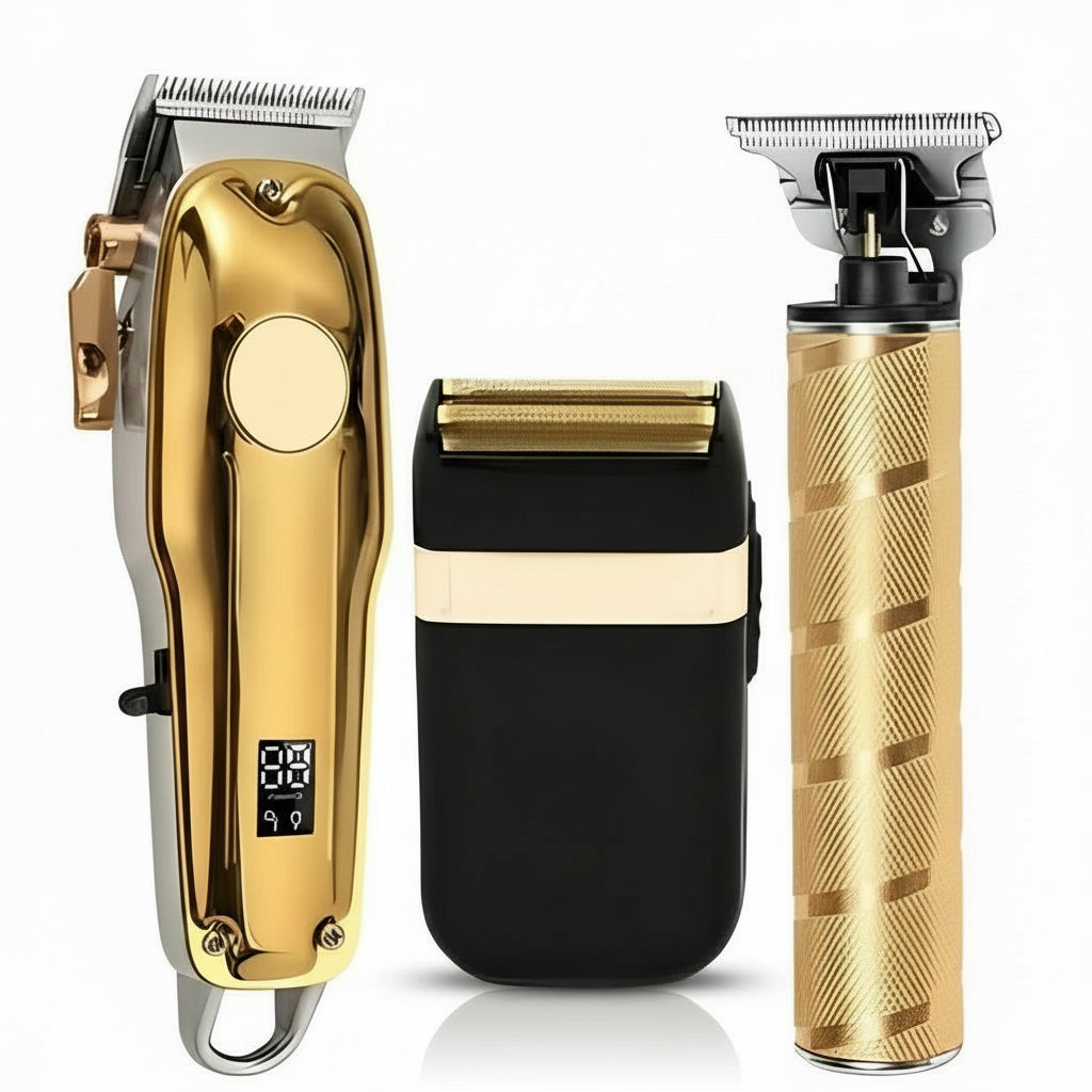 Adjustable Clipper and Outliner Hair Cutting Kit - Cordless Design
