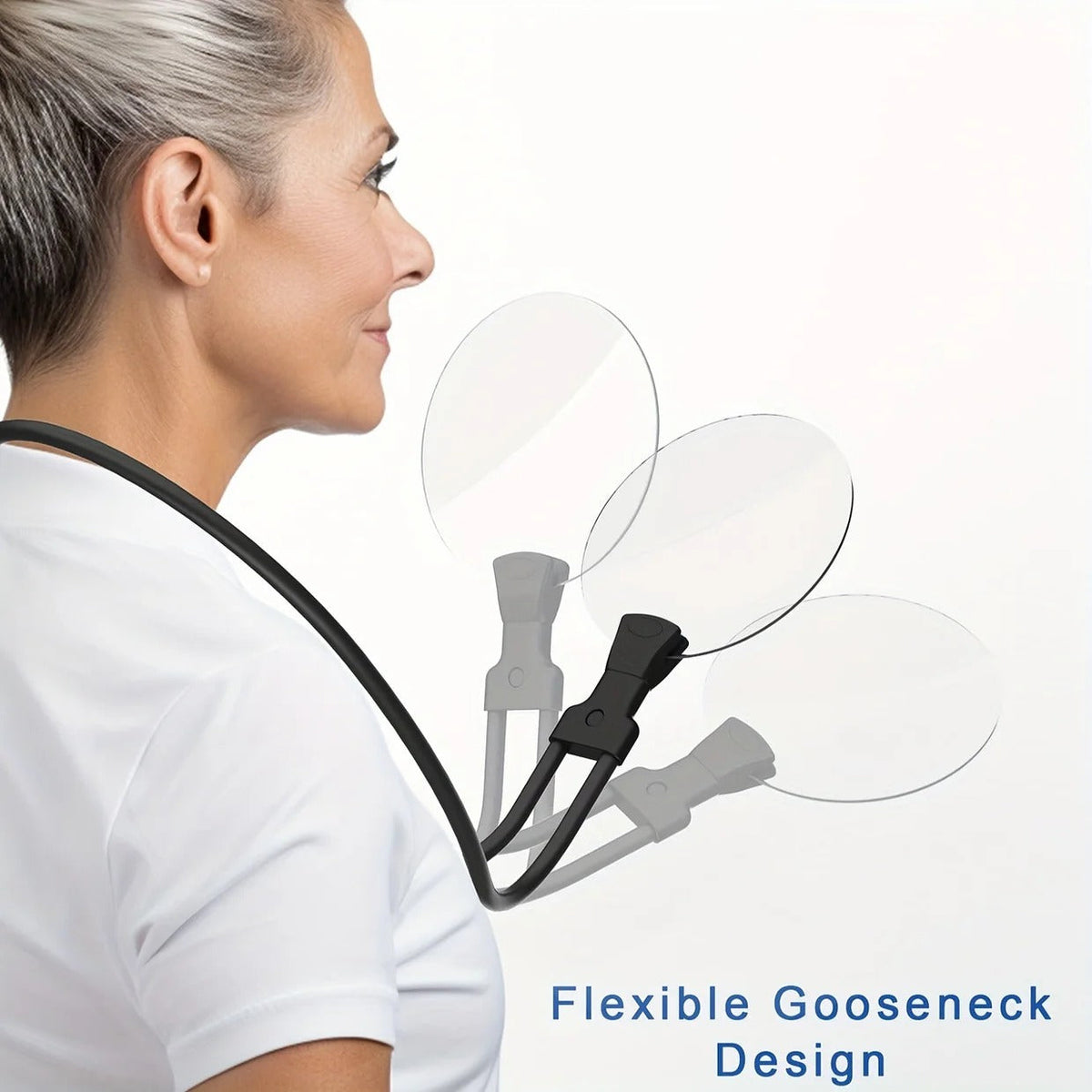Hands-Free Magnifier with 5X Power and Adjustable Neck Strap