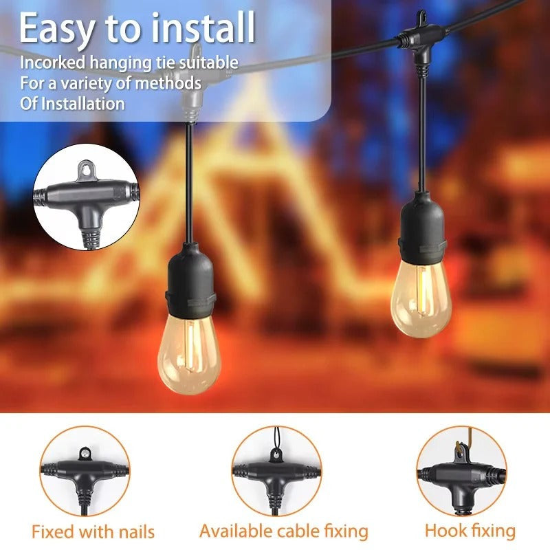 Waterproof Outdoor String Lights with Bright LED for Garden Decor