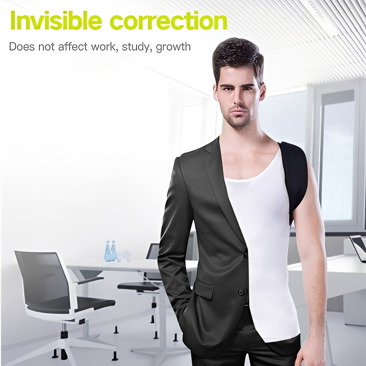 Shoulder and Upper Back Support Brace with Adjustable Fit
