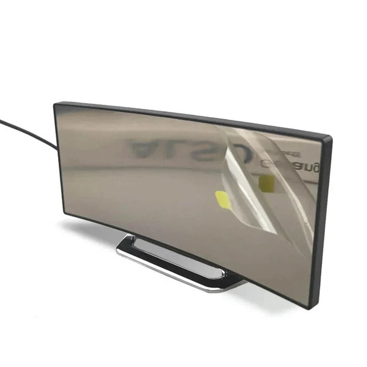 Digital Alarm Clock with Curved LED Display and Brightness Control