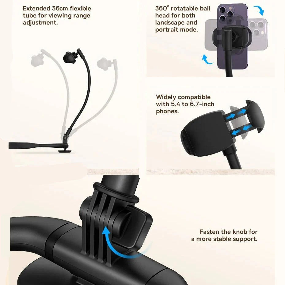 360-Degree Rotating Phone Holder for Desk and Nightstand