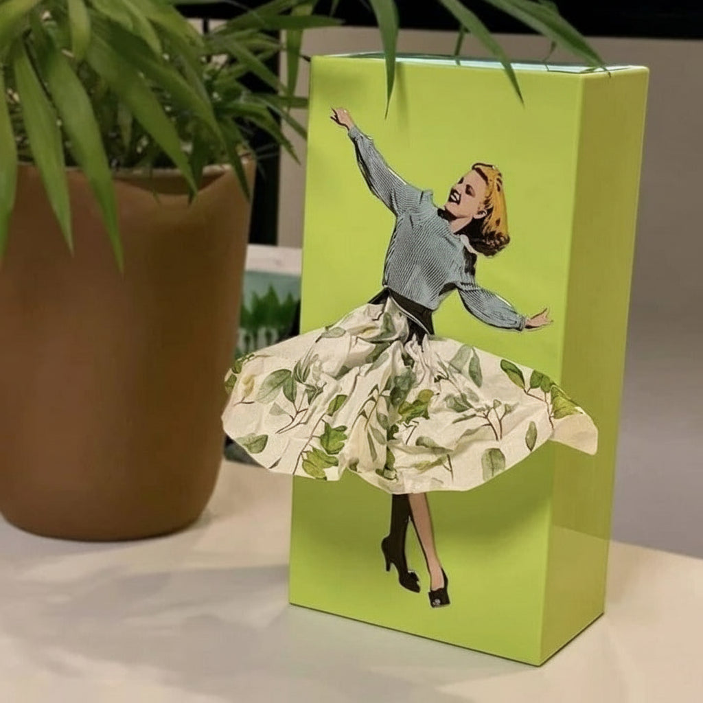 Tissue Box Cover with Skirt Design for Home Decor