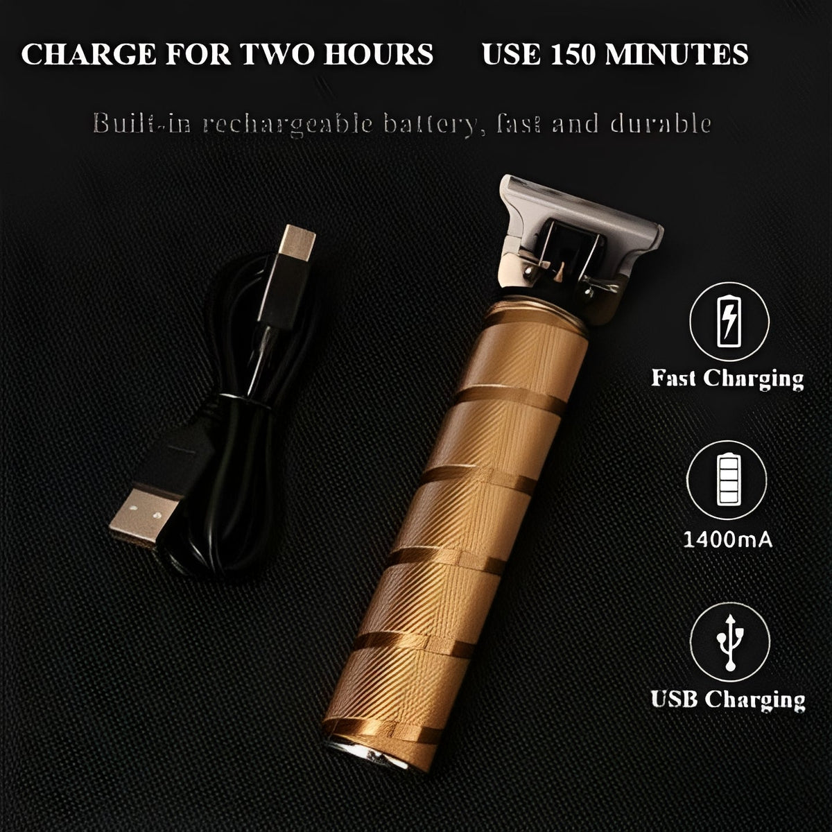 Adjustable Clipper and Outliner Hair Cutting Kit - Cordless Design