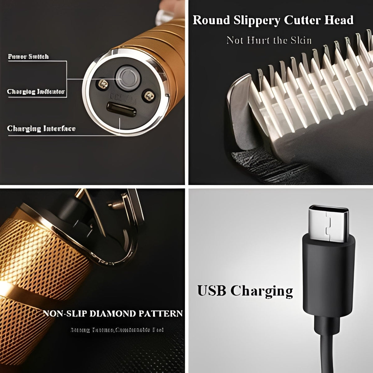 Adjustable Clipper and Outliner Hair Cutting Kit - Cordless Design
