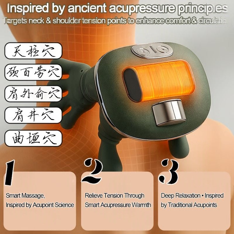 Electric Neck, Shoulder, and Back Massage Shawl – Wireless Kneading Comfort