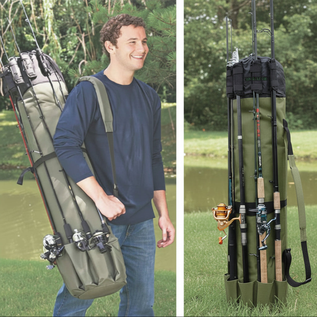 Tackle Storage Fishing Rod Bag for Easy Transport