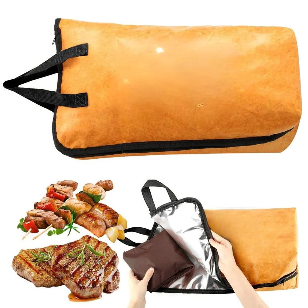 Insulated Meat Resting Blanket with Handle for Barbecue Brisket