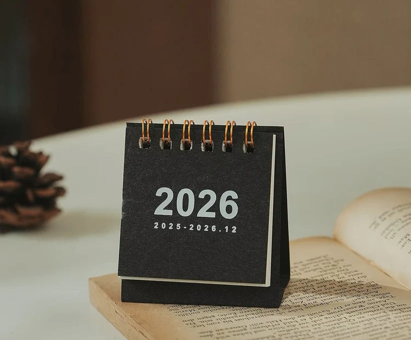2026 Mini Office Calendar with Stand for Desktop Display