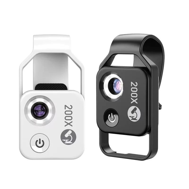 200x Zoom Mobile Phone Microscope Lens - Clip-On Design